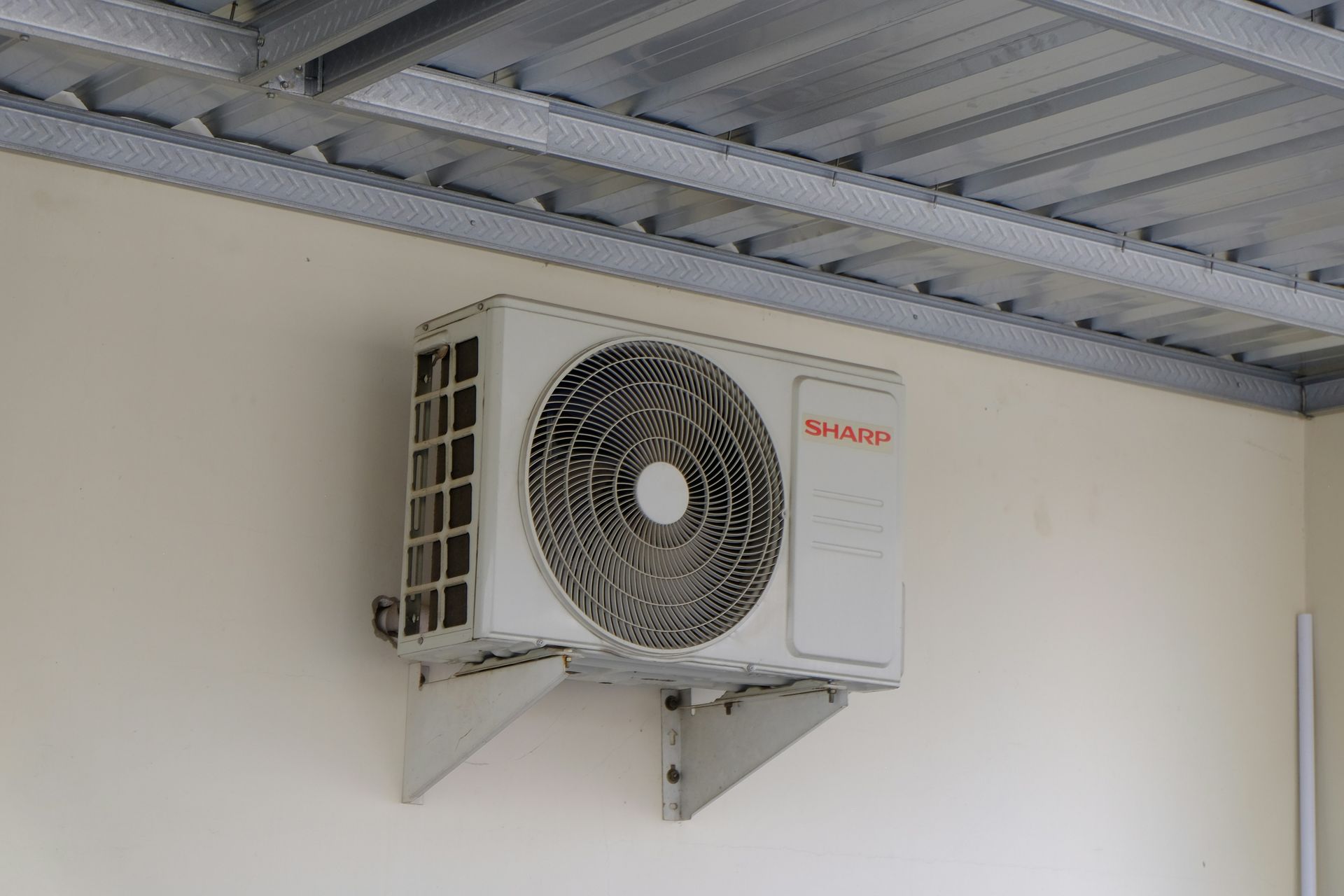 An air conditioning unit mounted on a wall